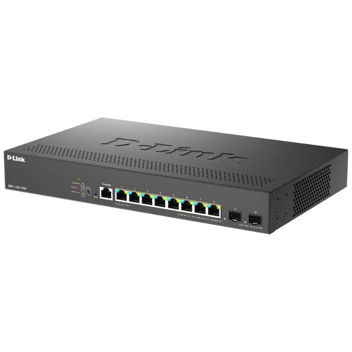 D-Link DMS-1250-10SP/E Switch Gestionado 8x 2.5G PoE+ 2x 10G SFP+ D-Link DMS-1250-10SP/E Switch Gestionado 8x 2.5G PoE+ 2x 10G SFP+